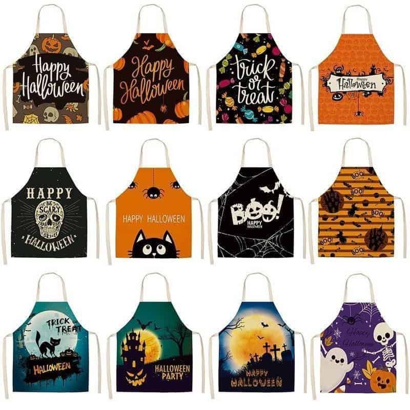 Cotton Linen Blend Kitchen Bib Apron with Neck Strap and Waist Ties for Cooking Baking - Image 5