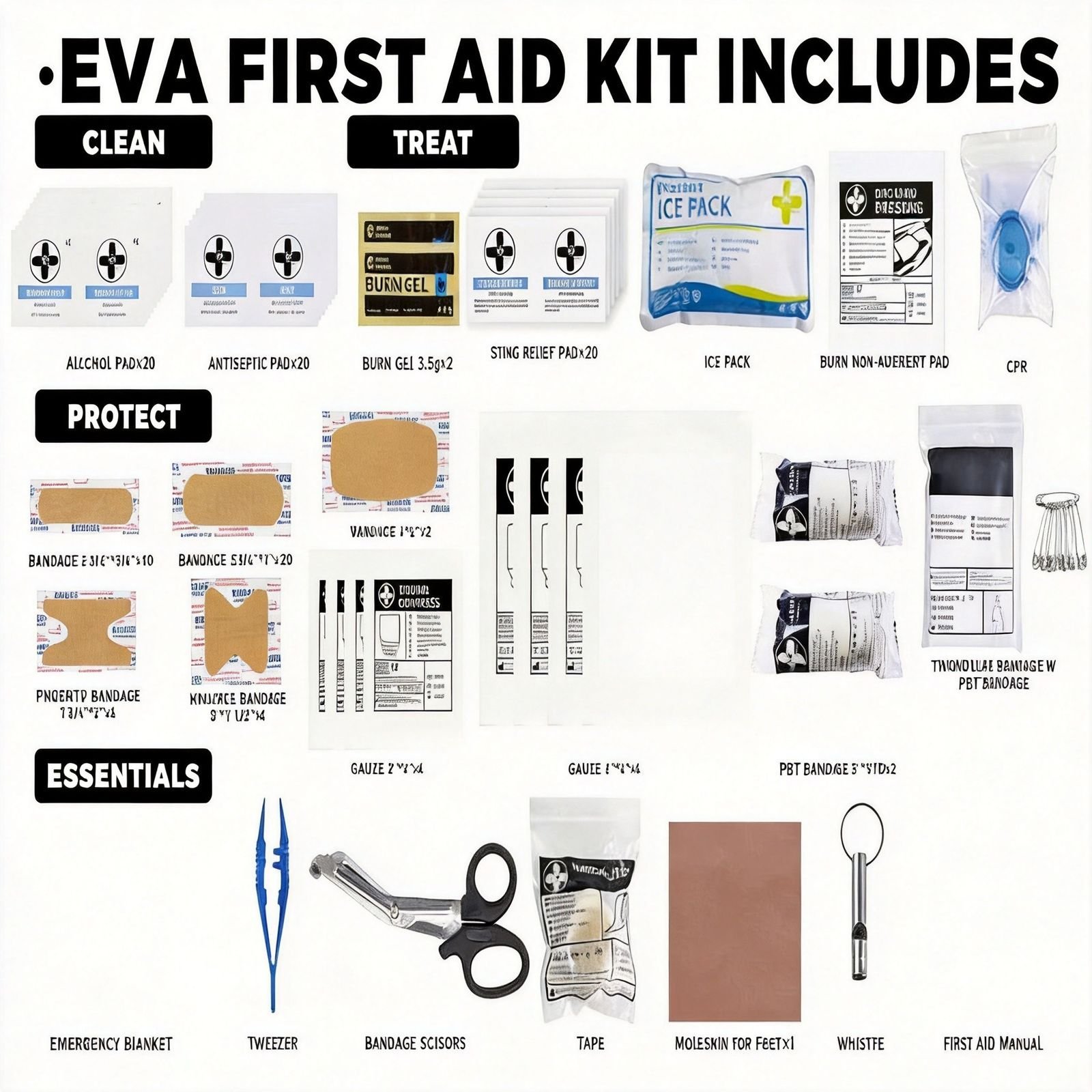 Custom EVA Hard Case First Aid Kit Antimicrobial Bulk Logo - Image 3
