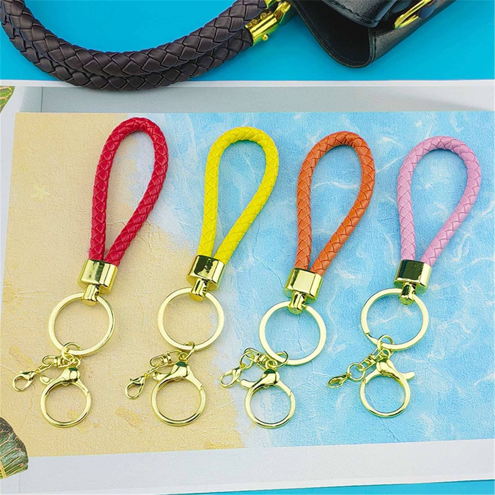 Custom Braided Leather Keychain Woven Leather Key Ring with Metal Clasp for Corporate Gifts Trade Shows and Team Events - Image 4