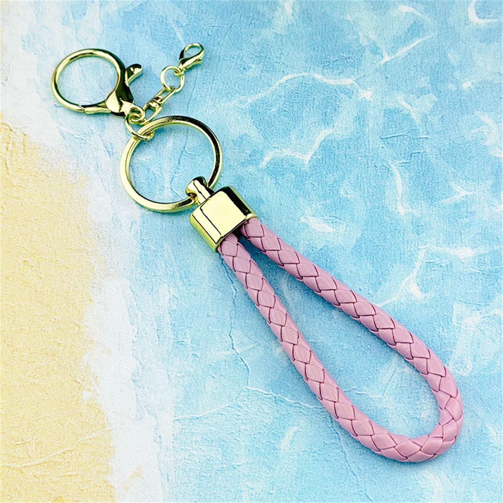 Custom Braided Leather Keychain Woven Leather Key Ring with Metal Clasp for Corporate Gifts Trade Shows and Team Events - Image 5