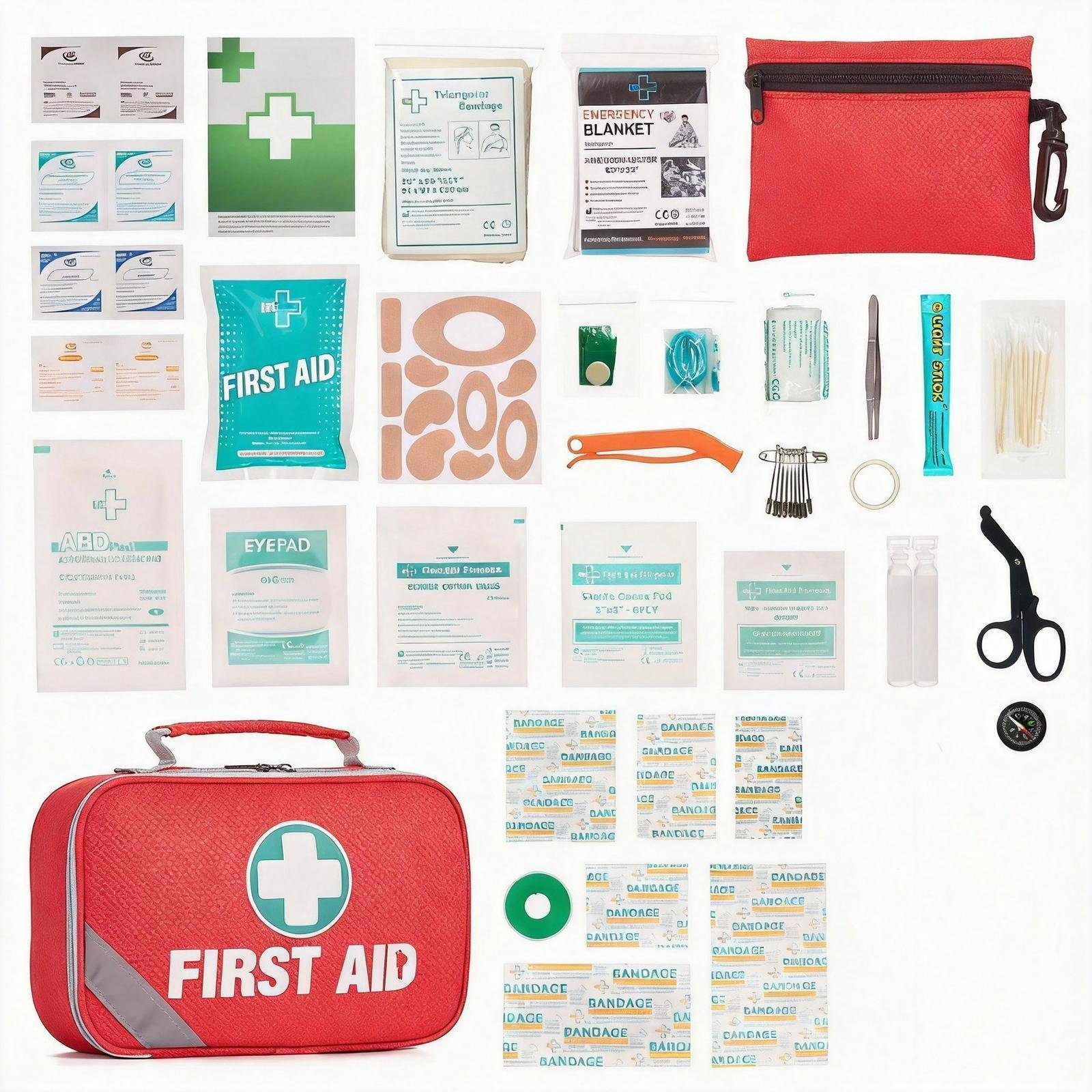 Custom 258-Piece First Aid Kit Mini Backpack Bulk Emergency - Image 3
