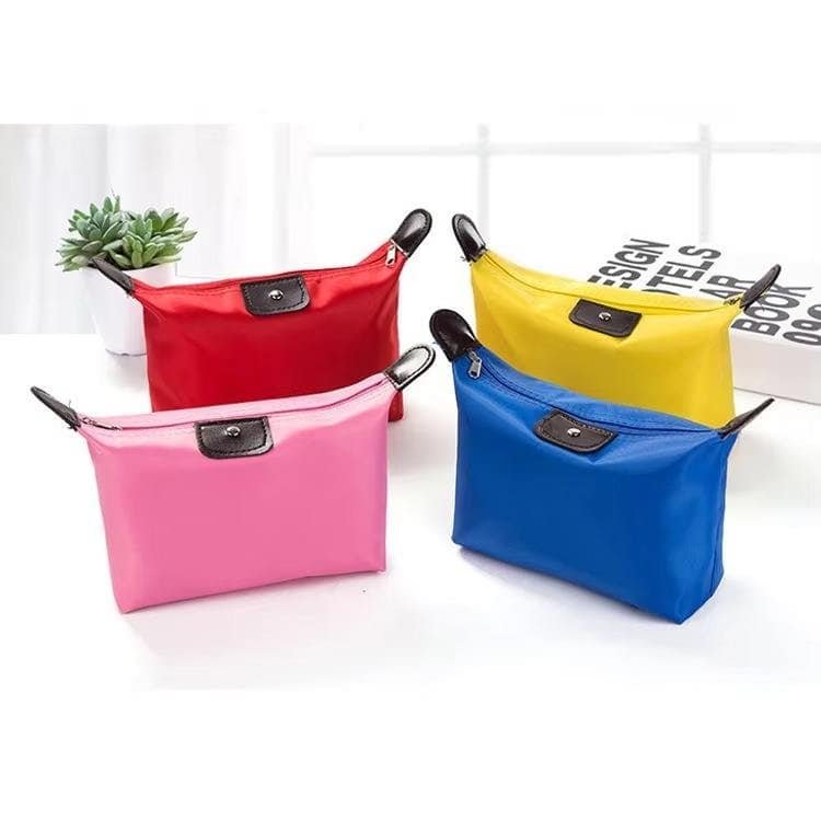 Custom Waterproof Travel Cosmetic Bag Zipper Makeup Pouch Toiletry Bag with Leather Pull Tab for Wom
