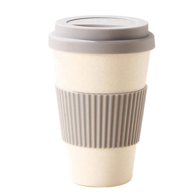 Bamboo Fiber Coffee Cup with Silicone Lid and Slee image 2