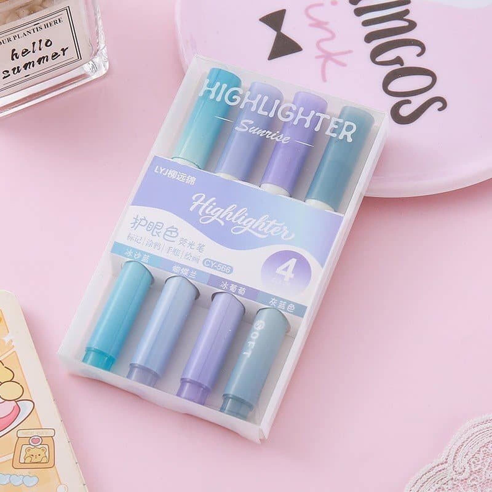 Gradient Pastel Fluorescent Highlighter Pen Promotional School Office Supply for Students Advertising Giveaways - Image 2