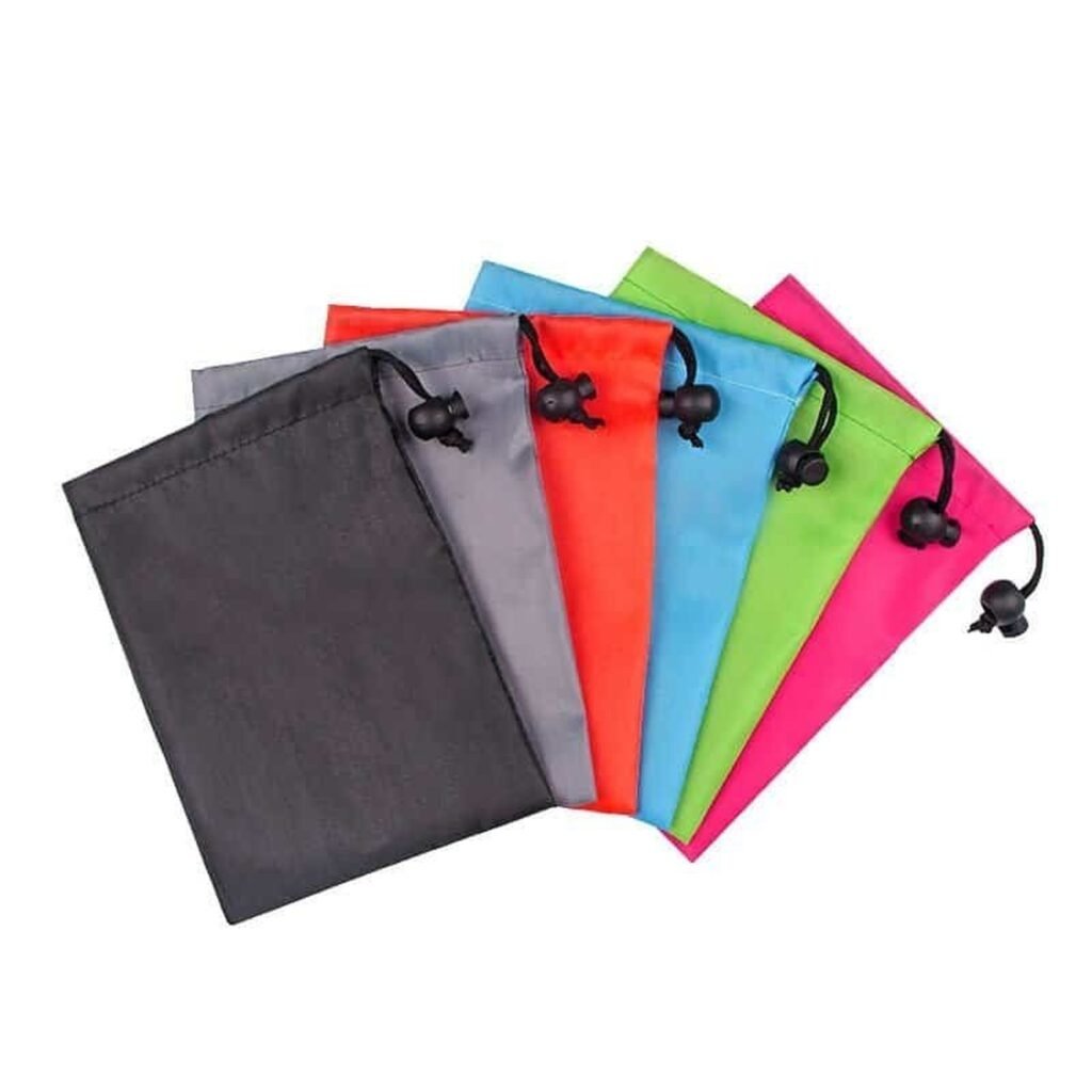 Polyester Drawstring Storage Pouch Gym Sack Custom Logo for School Travel Sports Promotional Giveaways Events