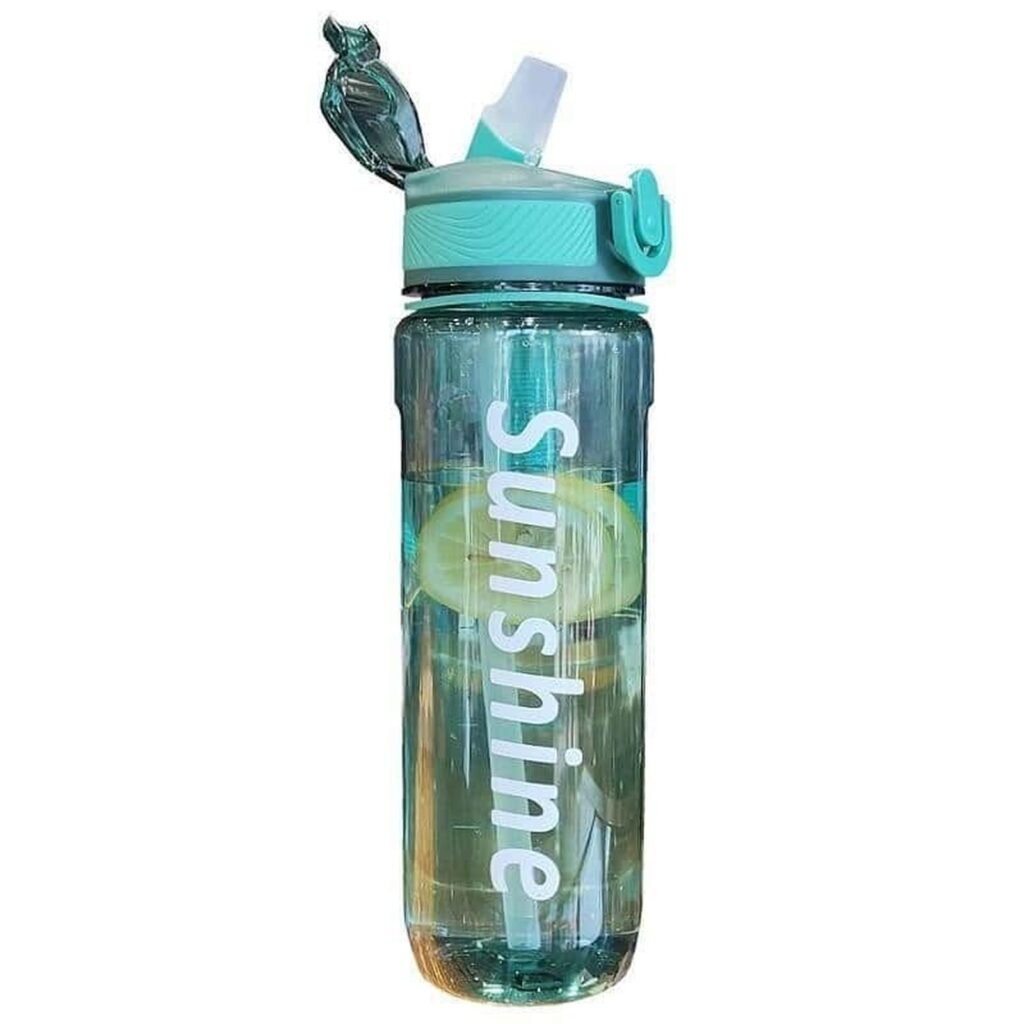 Large-Capacity BPA-Free Plastic Straw Sports Water Bottle with Lid for Gym Outdoor School Promotional Events