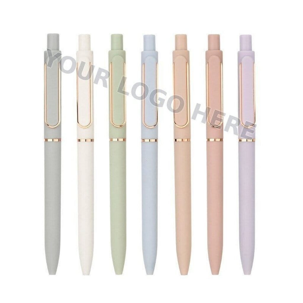 Morandi Retractable Gel Pen with Metal Clip - 0.5mm