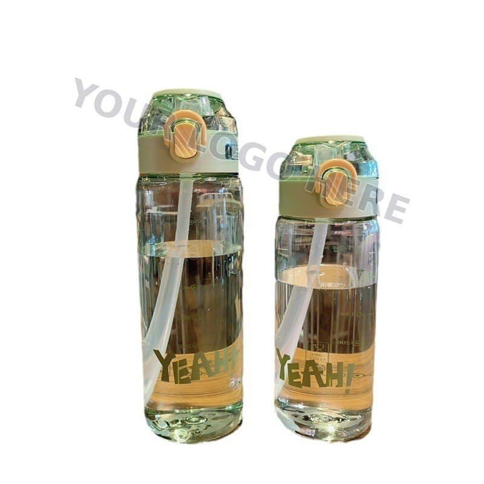 Large-Capacity Plastic Straw Bottle - Shatterproof