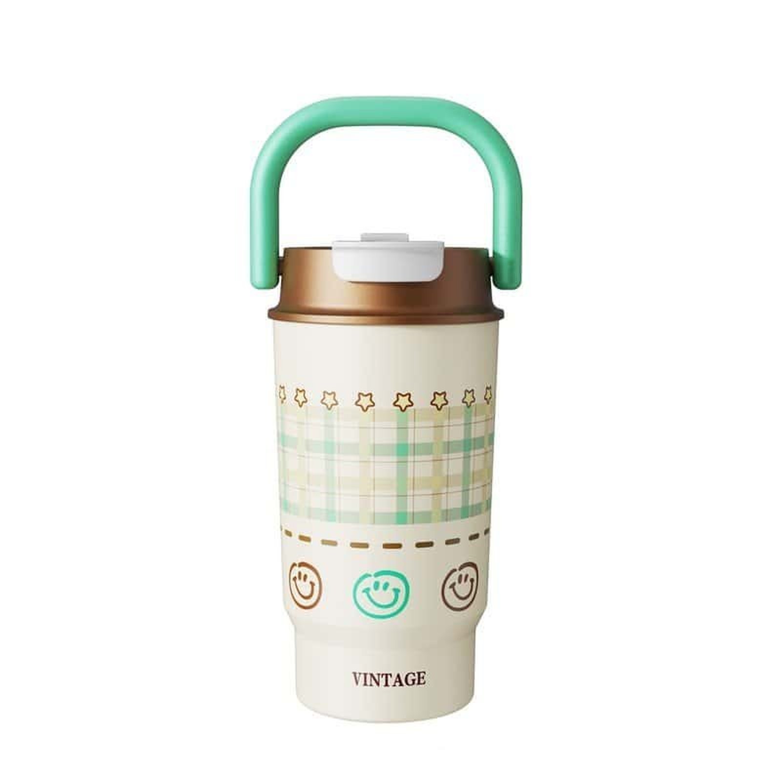 316 Stainless Steel Dual-Sip Ice Tumbler with Handle
