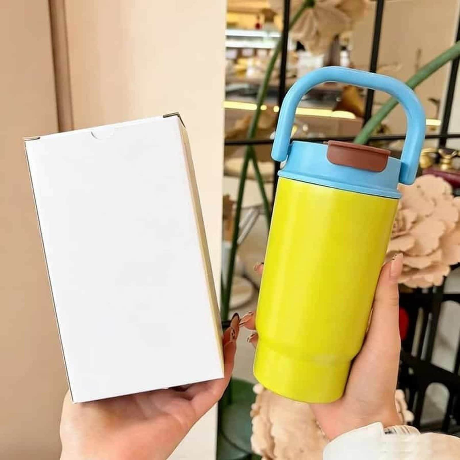 316 Stainless Steel Dual-Sip Ice Tumbler with Handle - Image 2
