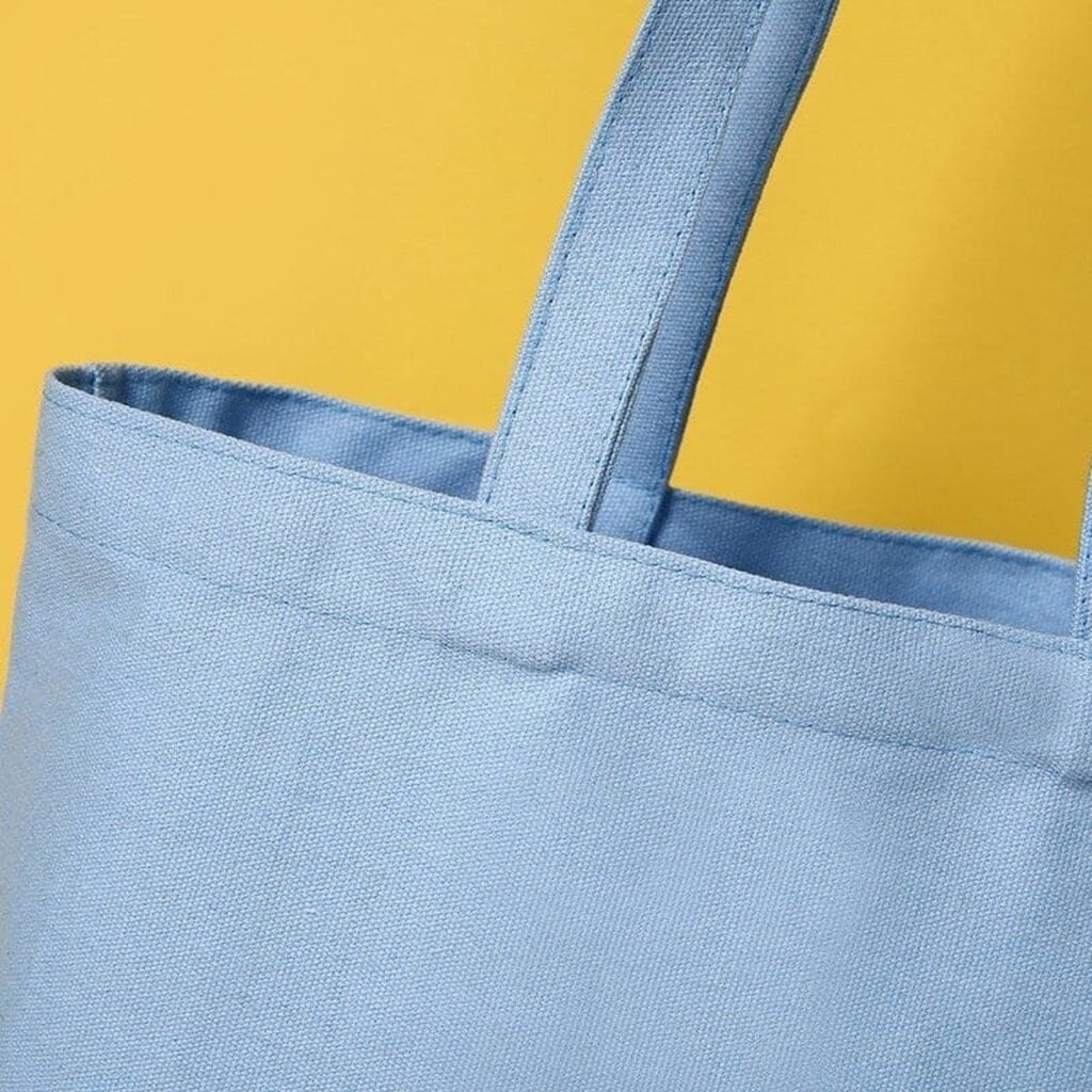 Colorful Canvas Shoulder Tote Bag Custom Print Cotton Promotional Shopping Bag for Events Trade Shows