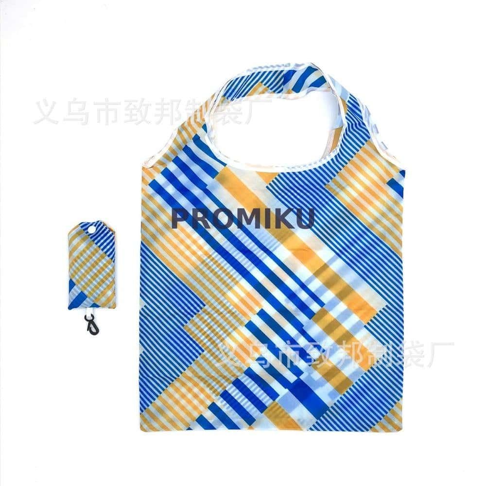 Printed Nylon Foldable Reusable Shopping Tote Bag Eco-Friendly Grocery Bag for Promotional Events - Image 2