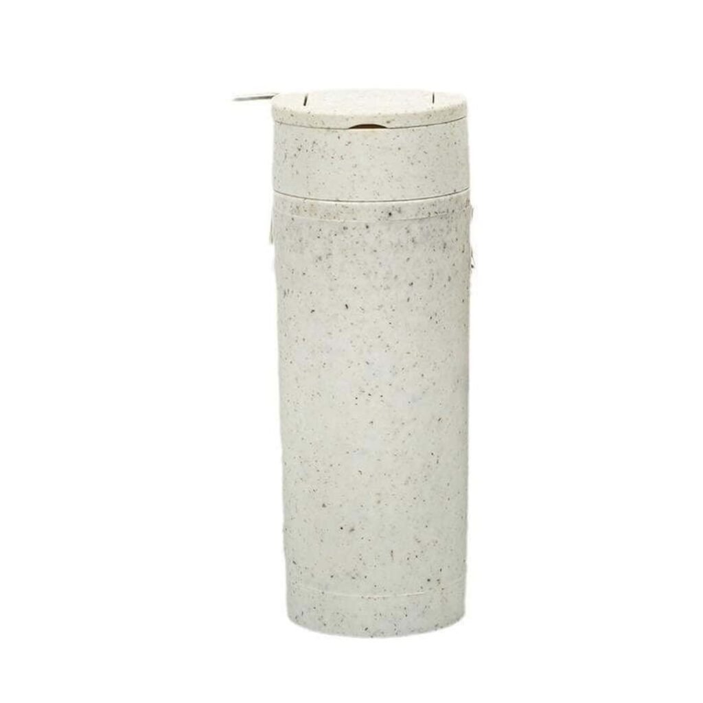 Creative Wheat Fiber Plastic Travel Tumbler Cup with Lid Portable Water Bottle
