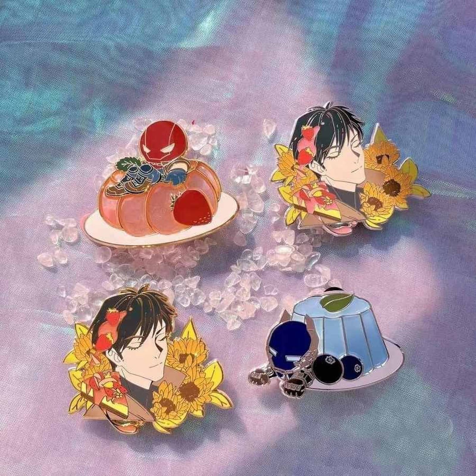 Custom Enamel Pin Badge Soft Hard Enamel Lapel Pin with Glitter UV Print Cartoon Design Metal Badge for Clothing Bags Accessories - Image 2