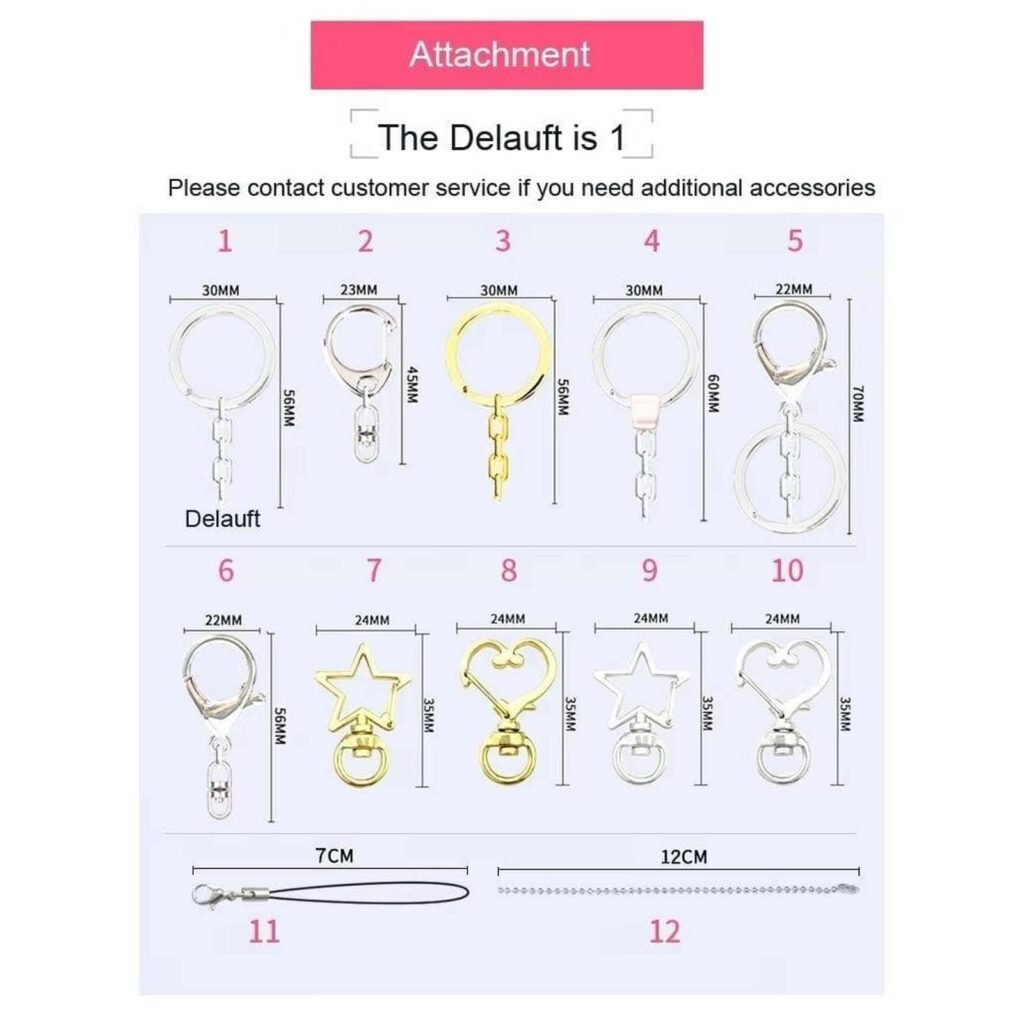Custom Glitter Epoxy Resin Acrylic Keychain Pin Badge Mirror Hologram 3D Charm Keyring Anime Character Promotional Accessory