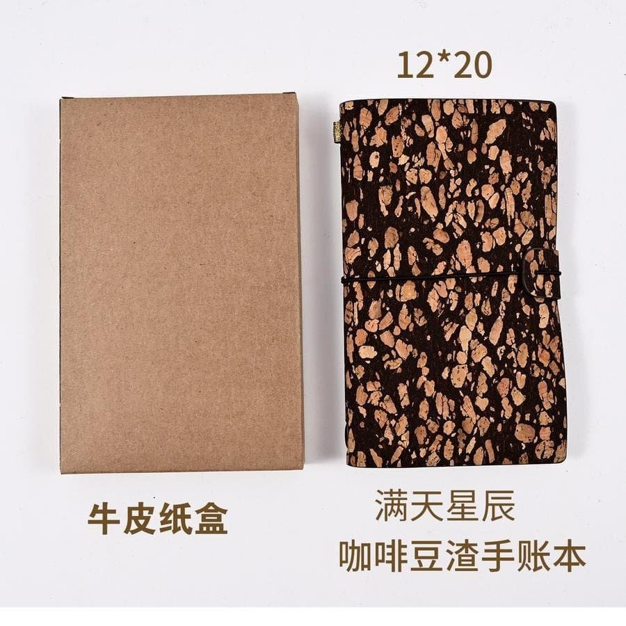 Eco-Friendly Coffee Grounds Cork Cover Notebook A5 image 1