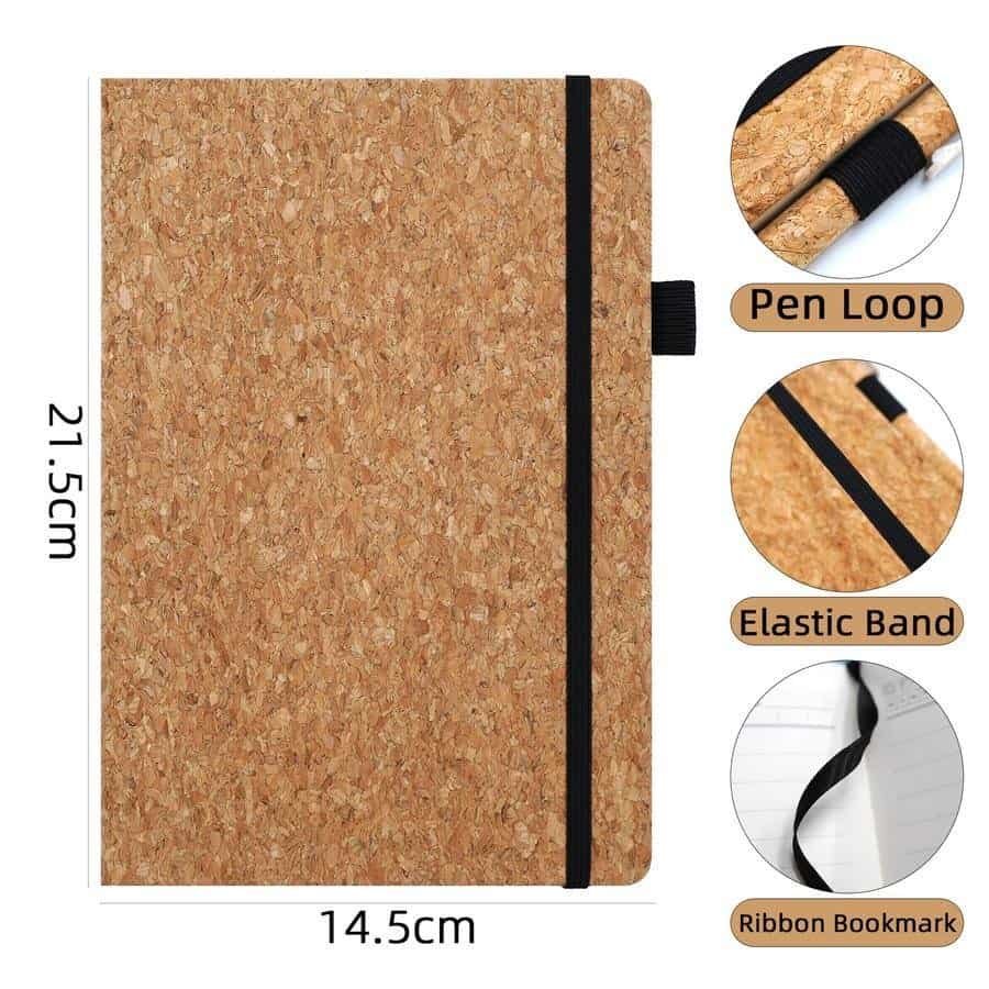 A5 Eco Acid-Free Paper Cork Tea Grounds Notebook C image 2