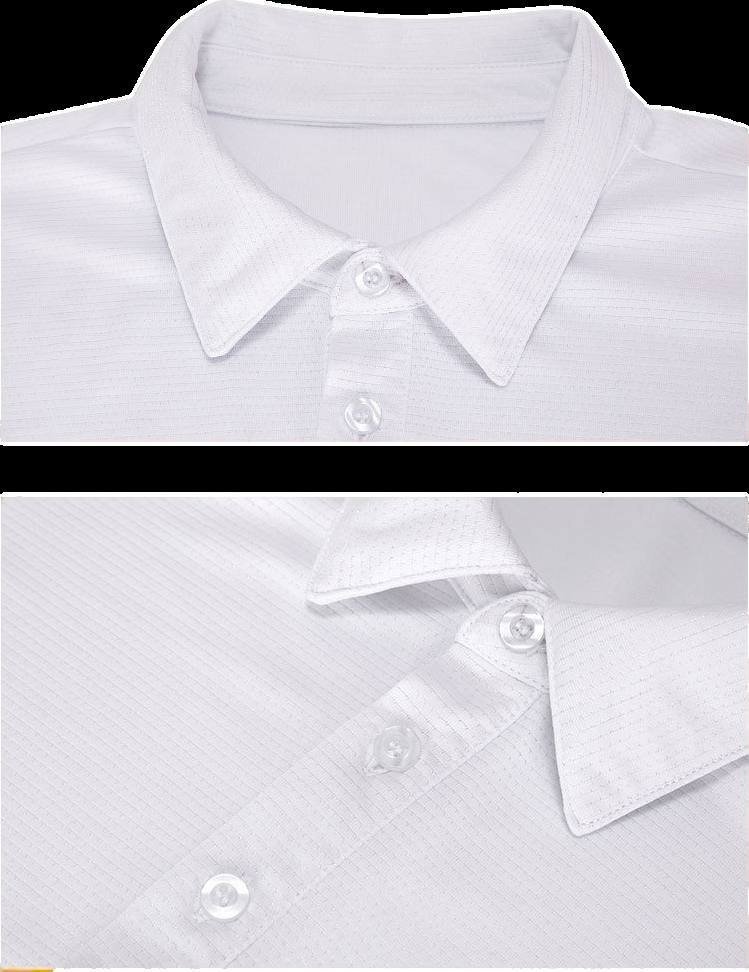Quick-Dry Polyester Pique Polo Shirt Short Sleeve Relaxed Fit with Collar and 3-Button Placket for Sports - Image 2
