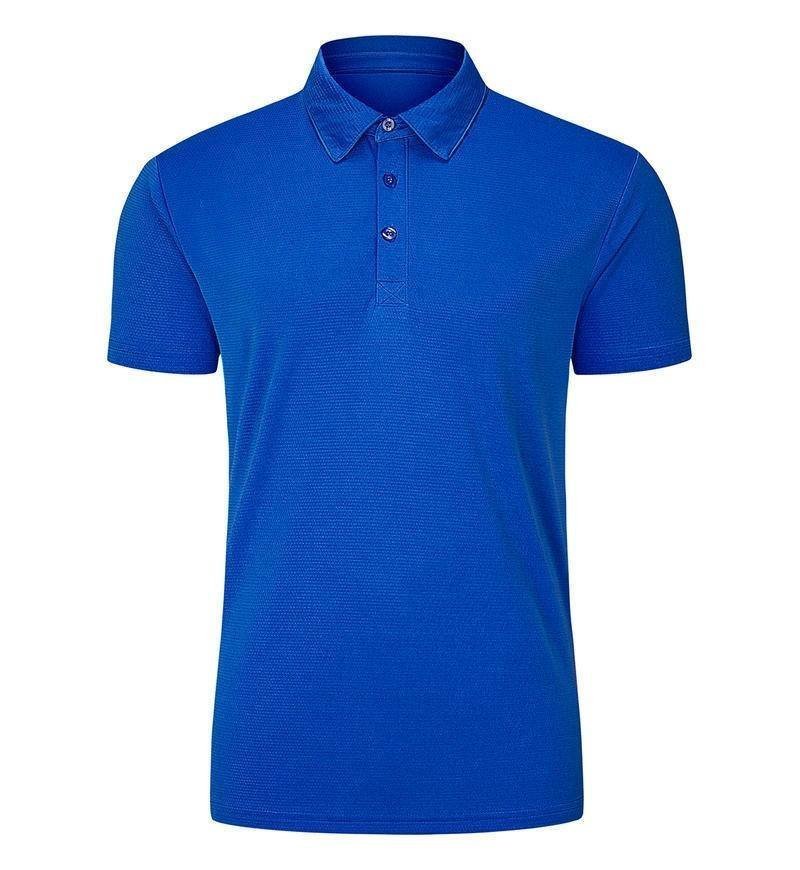 Quick-Dry Polyester Pique Polo Shirt Short Sleeve Relaxed Fit with Collar and 3-Button Placket for Sports