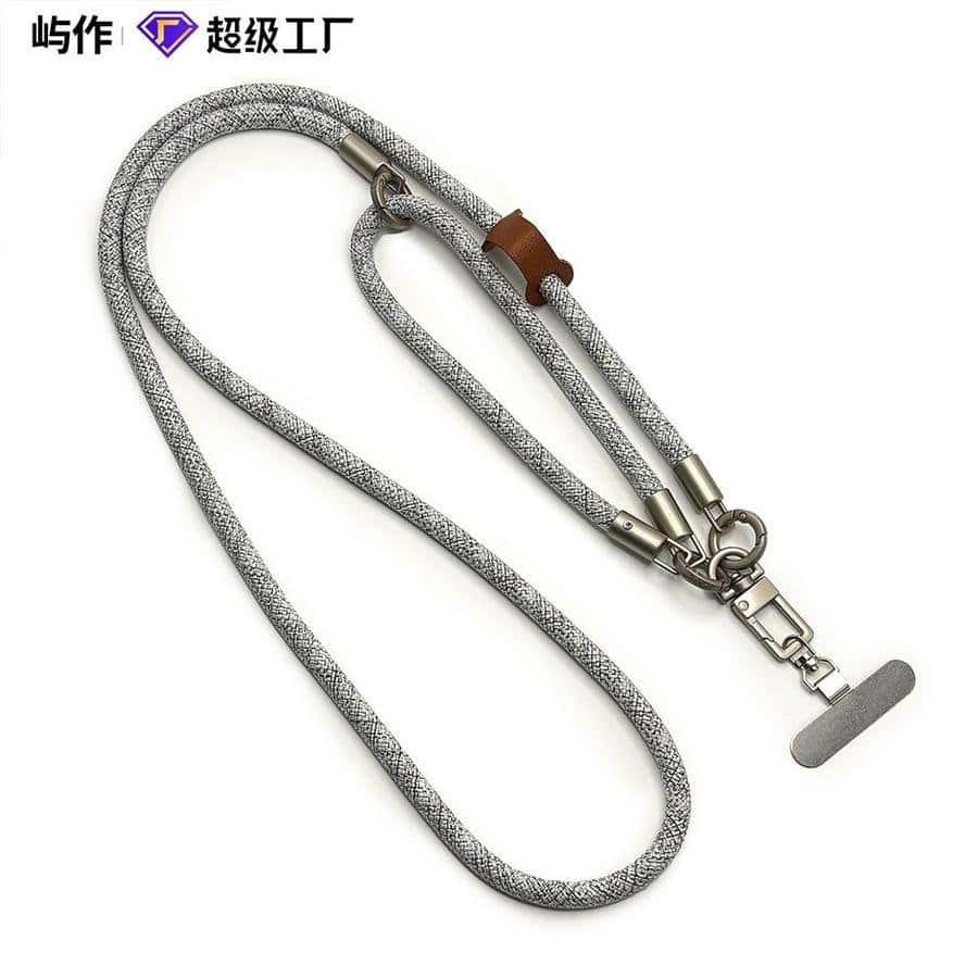 3-in-1 Adjustable Phone Lanyard Strap with Metal Clip for iPhone Android Crossbody Neck image 1
