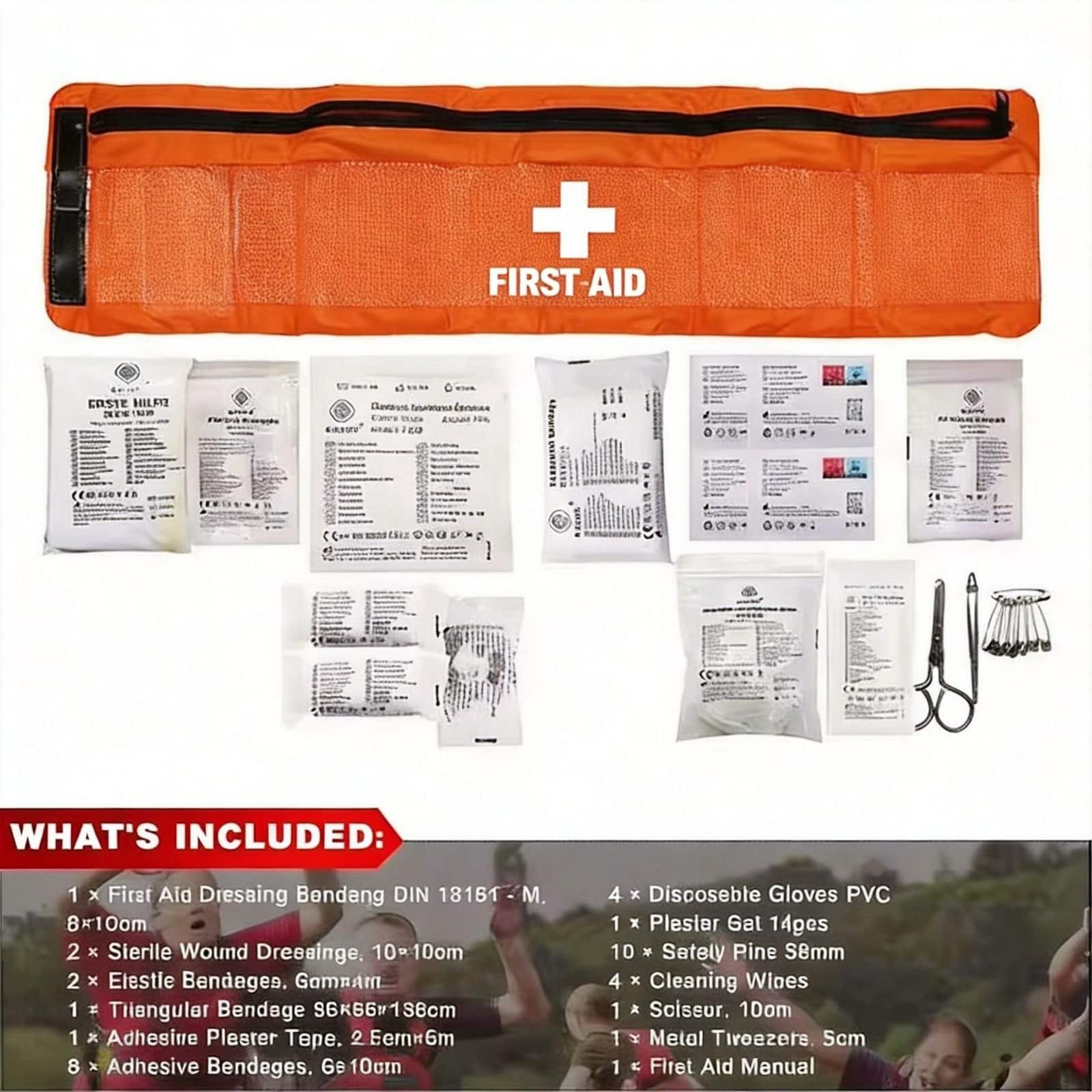 Custom Roll-Top First Aid Kit Compact Bulk Promotional Logo - Image 5