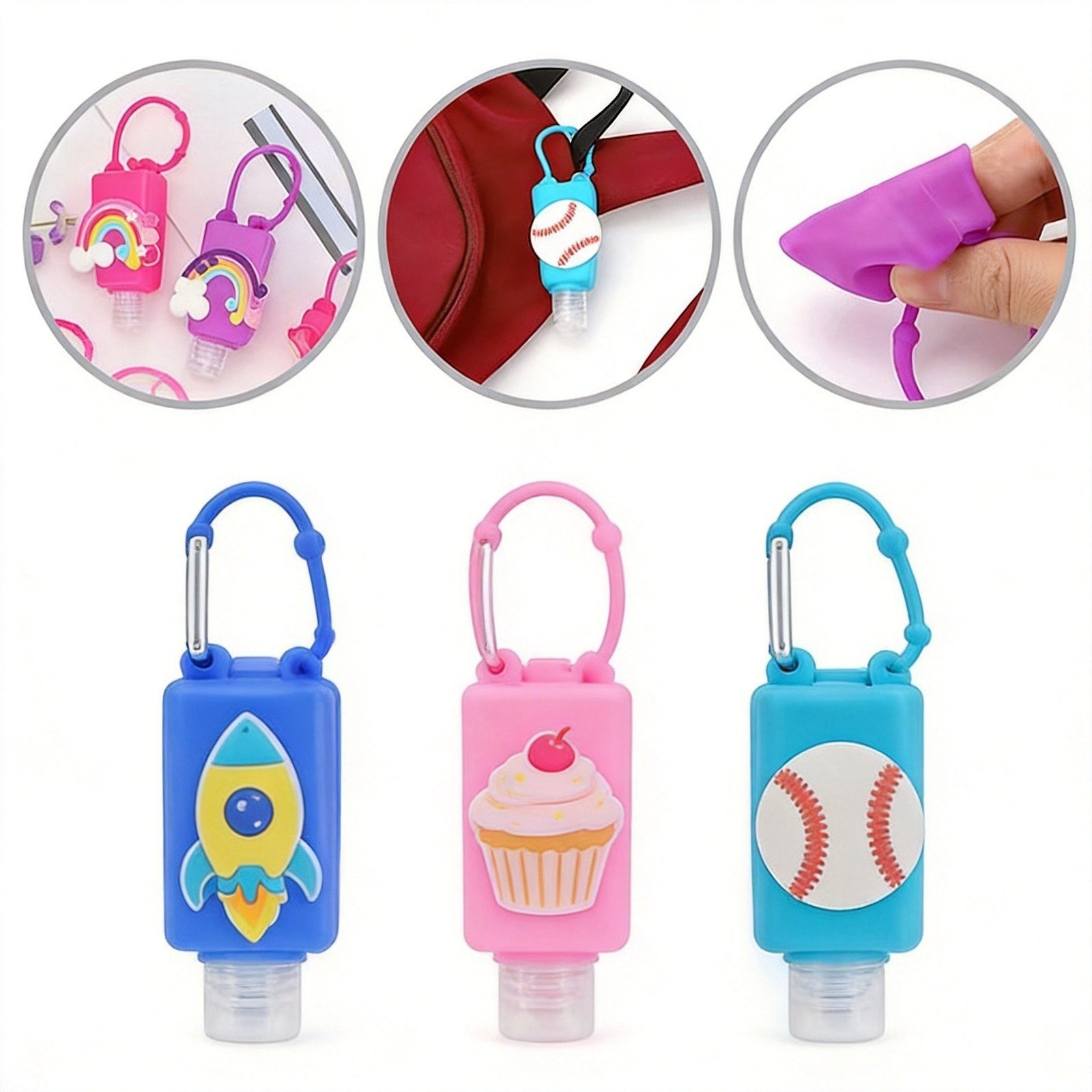 Custom Clip-On Hand Sanitizer 1oz Bulk Promotional Logo - Image 2